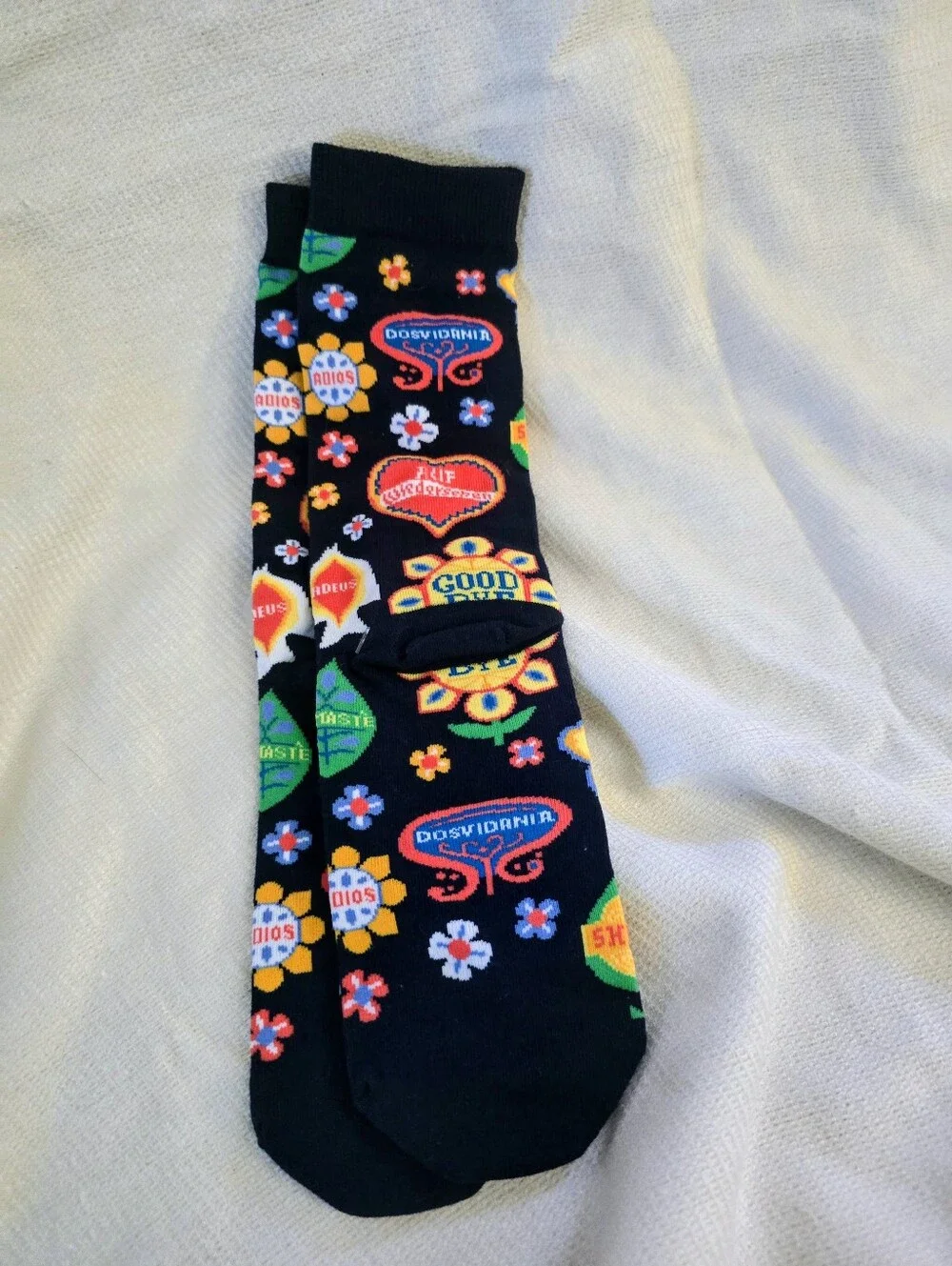 NW/T Disney Parks Its A Small World Socks Ladies 5-10 or Men 5-9 Disneyland